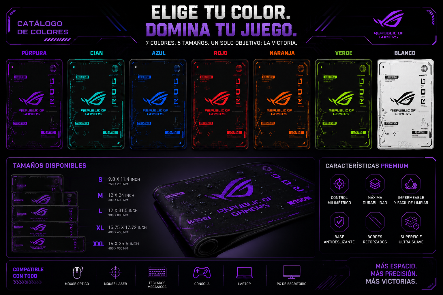 Alfombrilla Gamer RGB XXL para Setup PC y Escritorio